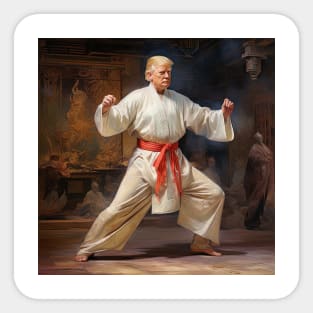 Trump as Shaolin monk - Tshirt Design Sticker